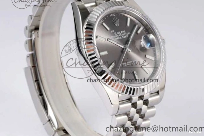 MiroTime 0314 Trendsetting DateJust 41 126334 ZF 1:1 Best Edition 904L Steel Gray Dial Stick Marker on Jubilee Bracelet A 2372